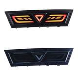 led tail light bars with light on and off