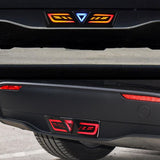 led tail light bars with different color light
