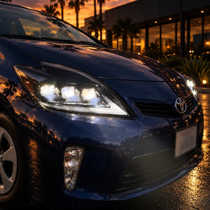 2012-2015 Toyota Prius Triple Projector LED Headlights Assembly With Sequential Turn Signal