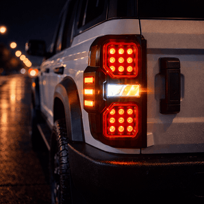 21 - 24 Ford Bronco Smoked White LED Tail Lights AssemblyTail Lights21 - 24 Ford Bronco Smoked White LED Tail Lights AssemblyFordFord Bronco 2021 - 2024Smoked White