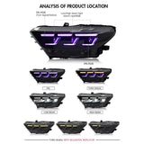 display of all signal light of Ford Mustang RGB Headlights