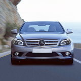Benz C-class W204 08-11 headlights(LED Beam)light effect iin a car