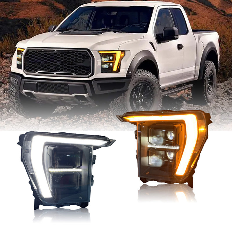 Ford F150 LED headlights different light color effect