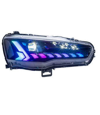 Mitsubishi Lancer rgb headlights on