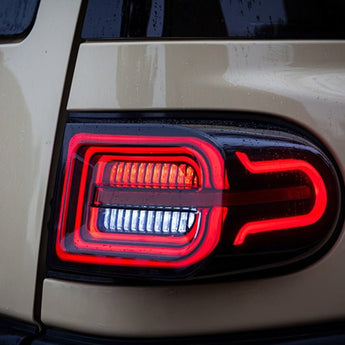 07 - 20 Toyota FJ Cruiser Smoked Red LED Tail Lights Assembly With Sequential Turn SignalTail LightsToyota FJ crusier 2007 - 2013 Tail lights - Pair (Left+Right) - PrismBeamToyota FJ crusier 2007 - 2013 Tail lights - Pair (Left+Right)ToyotaPrismBeamPrismBeam644 - SsmokeToyota LED Tail lights on effect2007 - 2020 - Toyota - FJ - fqsr - 17717492592SmokeT1