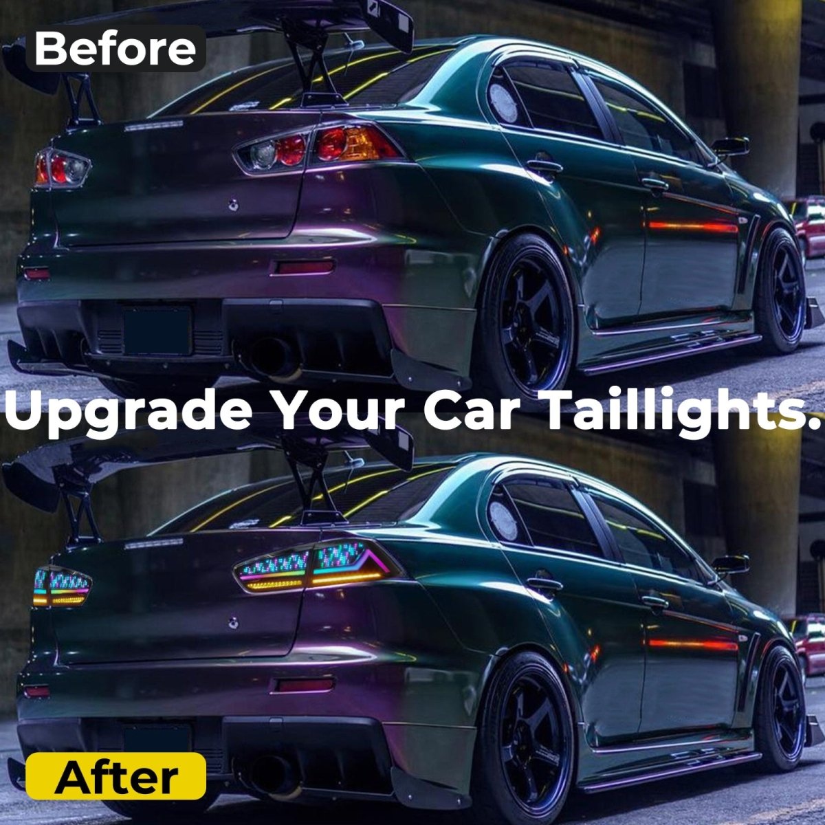 Evo Rize Rear Light 2008-2018 Mitsubishi Lancer / EVO Tail Lights|PrismBeam – PrismBeam