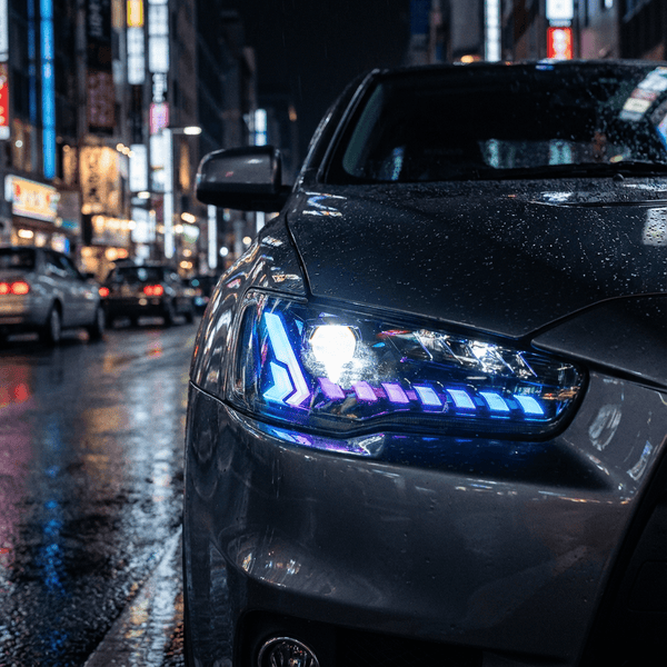 08 - 18 Mitsubishi Lancer / EVO LED RGB Projector Headlights Assembly With Sequential Turn SignalHeadlightsPrismBeam | 2008 - 2018 Mitsubishi Lancer / EVO LED Projector Headlights Set2008 - 2018 - Mitsubishi - EVO - fqsr - 177174921032008 - 2018 - Mitsubishi - Lancer - fqsr - 17717491505Headlights