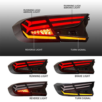 fishbone style Honda Accord Tail light all signal light