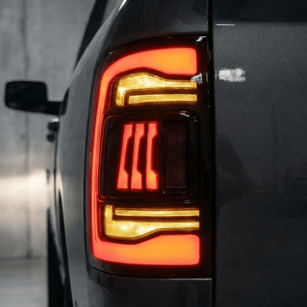09 - 18 Dodge Ram 1500 2500 3500 Smoked Red LED Tail Lights Assembly With Sequential Turn SignalTail LightsPrismBeam | 2009 - 2018 Dodge Ram 1500 2500 3500 LED Tail Lights Set2009 - 2018 - Dodge - Ram - fqsr - 17717504689DodgeDodge Ram 2009 - 2018