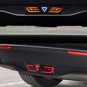 led tail light bars with different color light