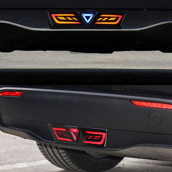  led tail light bars with different color light 