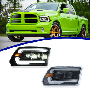 Suitable for Dodge Ram 1500, 2500, 3500 2009-2018 LED Headlights