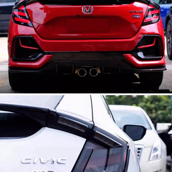 compare Honda civic 16-20 Tail lights on and off