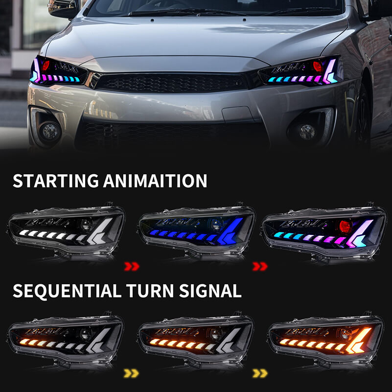 Mitsubishi Lancer led headlights signal lights