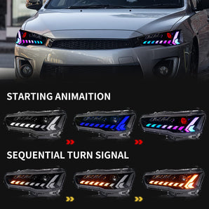 Mitsubishi Lancer led headlights signal lights