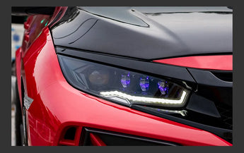 Honda civic rotaing 16-22 headlights purple light effect display