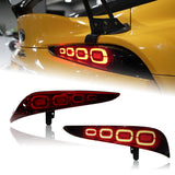 display of Toyota Supra LED Tail lights on and off