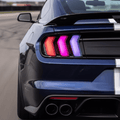 2015-2023 Ford Mustang S550 5-Mode Smoked Euro Shelby Style RGB LED Tail Lights Assembly With Sequential Turn Signal