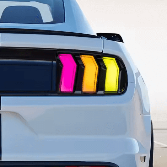 15 - 23 Ford Mustang S550 5 - Mode Smoked RGB LED Tail Lights Assembly With Sequential Turn SignalTail LightsPrismBeam | 2015 - 2023 Ford Mustang S550 5 - Mode RGB LED Tail Lights Set2015 - 2023 - Ford - Mustang - fqsr - 17717481583FordFord Mustang 2015 - 2023