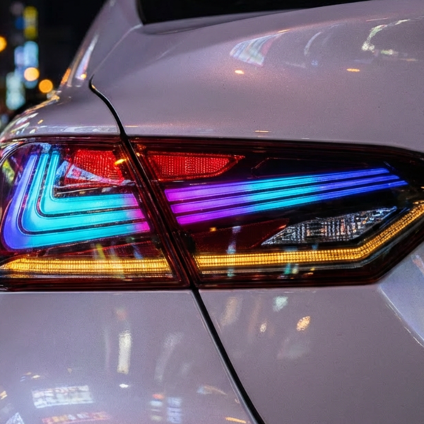 18 - 23 Toyota Camry RGB Halo LED Tail Lights Assembly With Sequential Turn SignalTail LightsPrismBeam | 2018 - 2023 Toyota Camry LED Tail Lights Set2018 - 2023 - Toyota - Camry - fqsr - 17717485465Sedan/FamilyT0