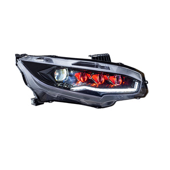 Honda civic rotaing 16-22 headlights red light effect display