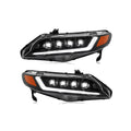 2006-2011 Honda Civic 8th Gen Sedan Quad LED Projector Headlights Assembly