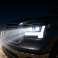2007-2013 Toyota Tundra & 2008-2017 Sequoia Clear White LED Headlights Assembly | White And Amber Dual-Color DRL