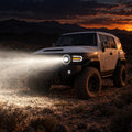 2007-2014 Toyota FJ Cruiser Clear LED Headlights Assembly With White DRL and Amber Turn Signal