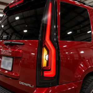 2007-2014 GMC Yukon & Cadillac Escalade Smoked Red LED Tail Lights Assembly