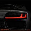 2008-2016 Audi R8 Clear White Halo LED Tail Lights Assembly With Sequential Turn Signal