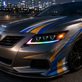 2010-2011 Toyota Camry Triple Projector LED Headlights Assembly With RGB Startup Animation