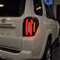 2010-2024 Toyota 4Runner Dual Vertical Smoked Red LED Tail Lights Assembly With Sequential Turn Signal