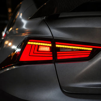 2014-2020 Lexus IS250 IS300 Smoked Red LED Tail Lights – Main Detail View