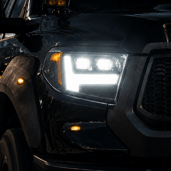 2014 - 2021 Toyota Tundra LED Headlights, Clear Lens White DRL Amber Turn SignalHeadlights2014 - 2021 Toyota Tundra LED Headlights, Clear Lens White DRL Amber Turn Signal2014 - 2021AftermarketAmber Turn Signal