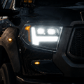2014-2021 Toyota Tundra Clear LED Headlights Assembly With White DRL and Amber Turn Signal