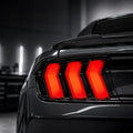 2015-2023 Ford Mustang S550 5-Mode Euro Shelby Style Smoke White LED Tail Lights Assembly With Sequential Turn Signal