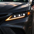2018-2024 Toyota Camry Sword Blade Amber LED Projector Headlights Assembly With Sequential Turn Signal