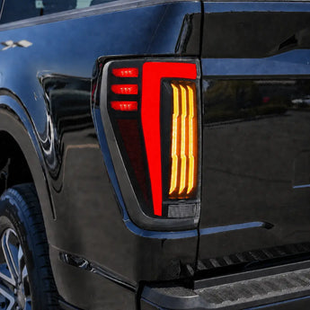 2021-2023 Ford F-150 Triple Edge Smoked Red LED Tail Lights Assembly main cover