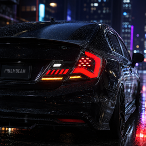 PRISMBEAM smoked red LED tail lights for 2013-2015 Honda Civic 9th Gen Sedan, product image 14