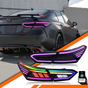 Suitable for Toyota Camry 18-21 Rectilinear RGB Tail lights