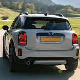 BMW Mini Cooper LED tail lights look in a car