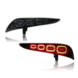 comparison of Toyota LED Tail lights on and off