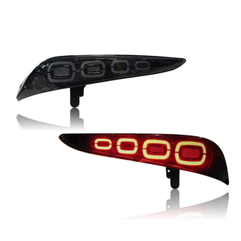 comparison of Toyota LED Tail lights on and off