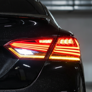 18-23 Toyota Camry LED Tail Lights Set With Smoked Red