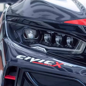 light color comparison of Honda civic rotaing 16-22 headlights purple and white colors