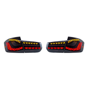 BMW F30 F35 13-19 tail lights double dragon scales - Pair (Left+Right)