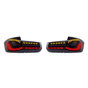 BMW F30 13-18 tail lights double dragon scales