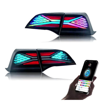 Tesla rgb led tail lights with 2 differnet light colors