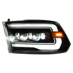 09-18 Dodge Ram 1500 2500 3500 Triple LED Projector Headlights Set