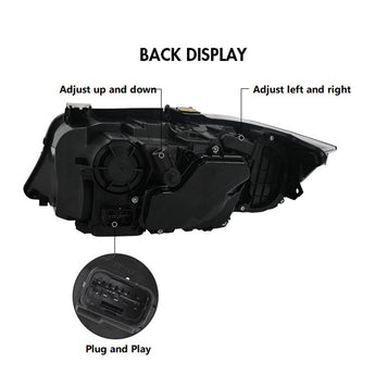 BMW E90 Xenon Headlights back details